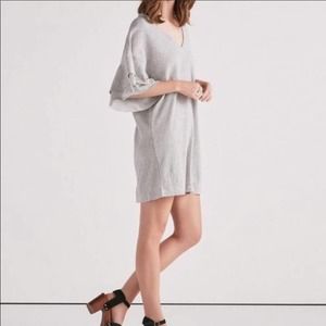 Lucky Brand Striped Belled Sleeve Shirt Mini Dress